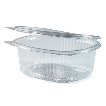 Feinkostbecher oval klar mit Deckel 2000 ml PET (50 Stk.)